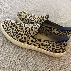 Rothy’s Leopard Print Slip-On Sneakers